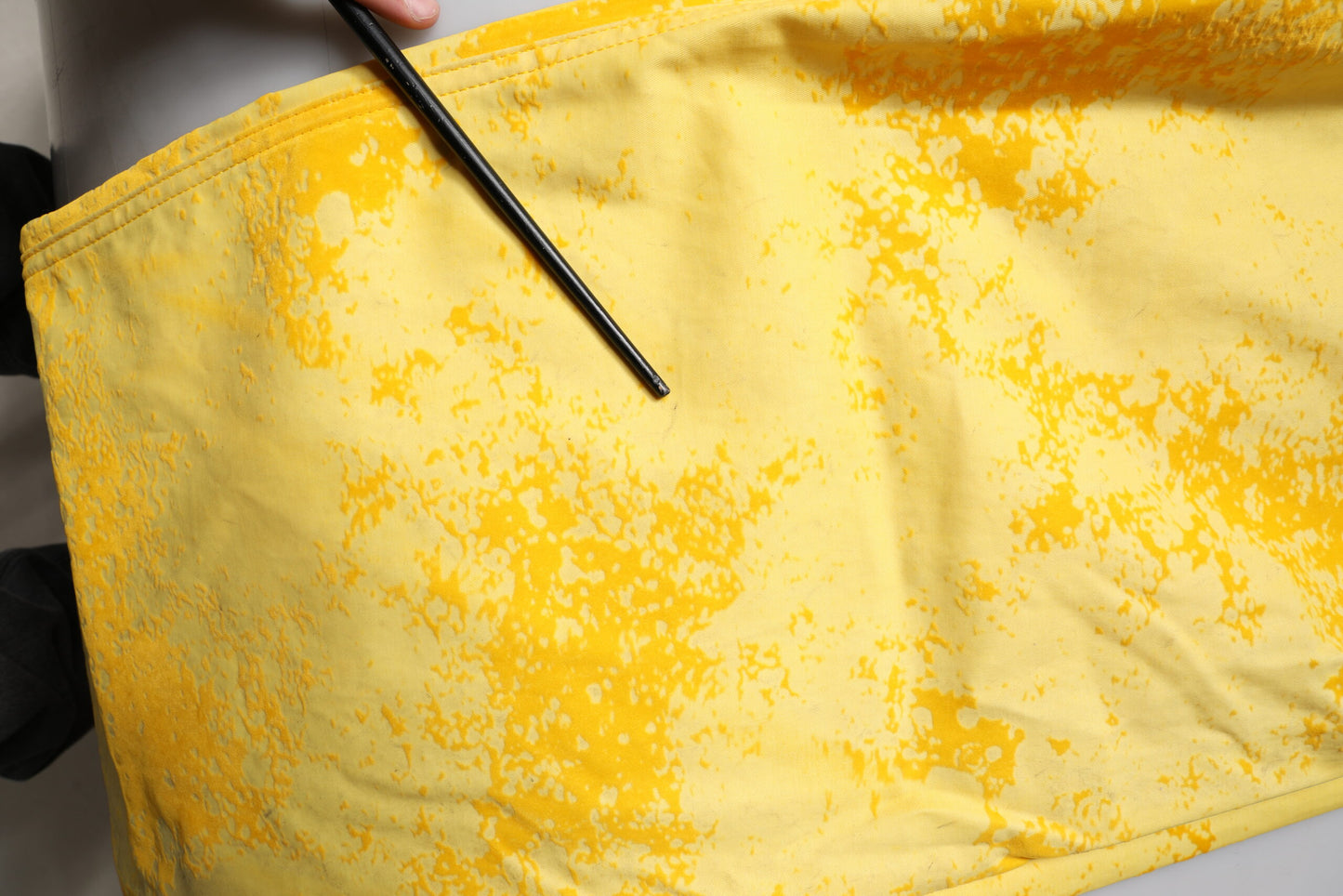 Yellow Tie Dye Cotton Straight Denim Jeans