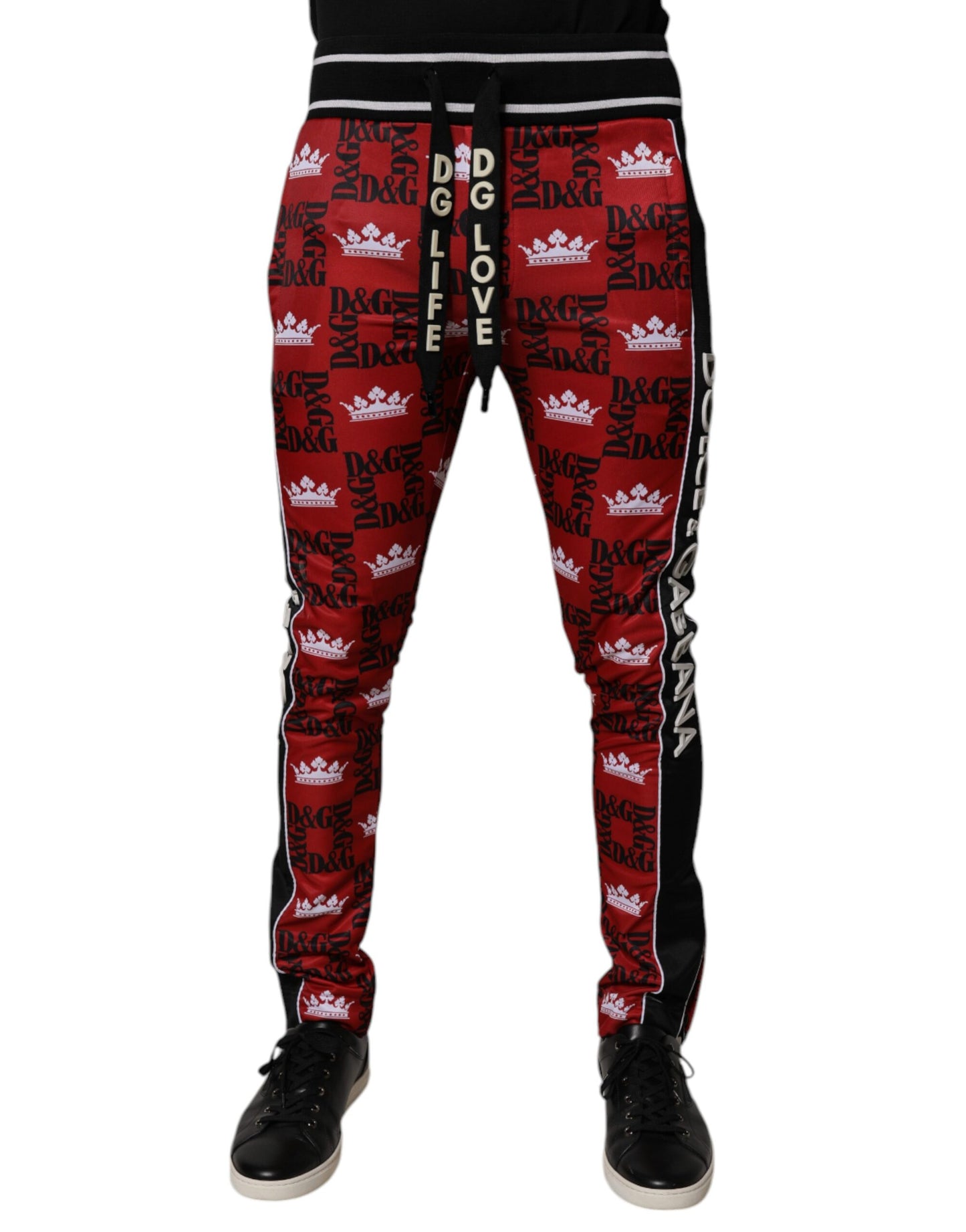 Red Crown Logo Monogram Men Sweatpants Pants