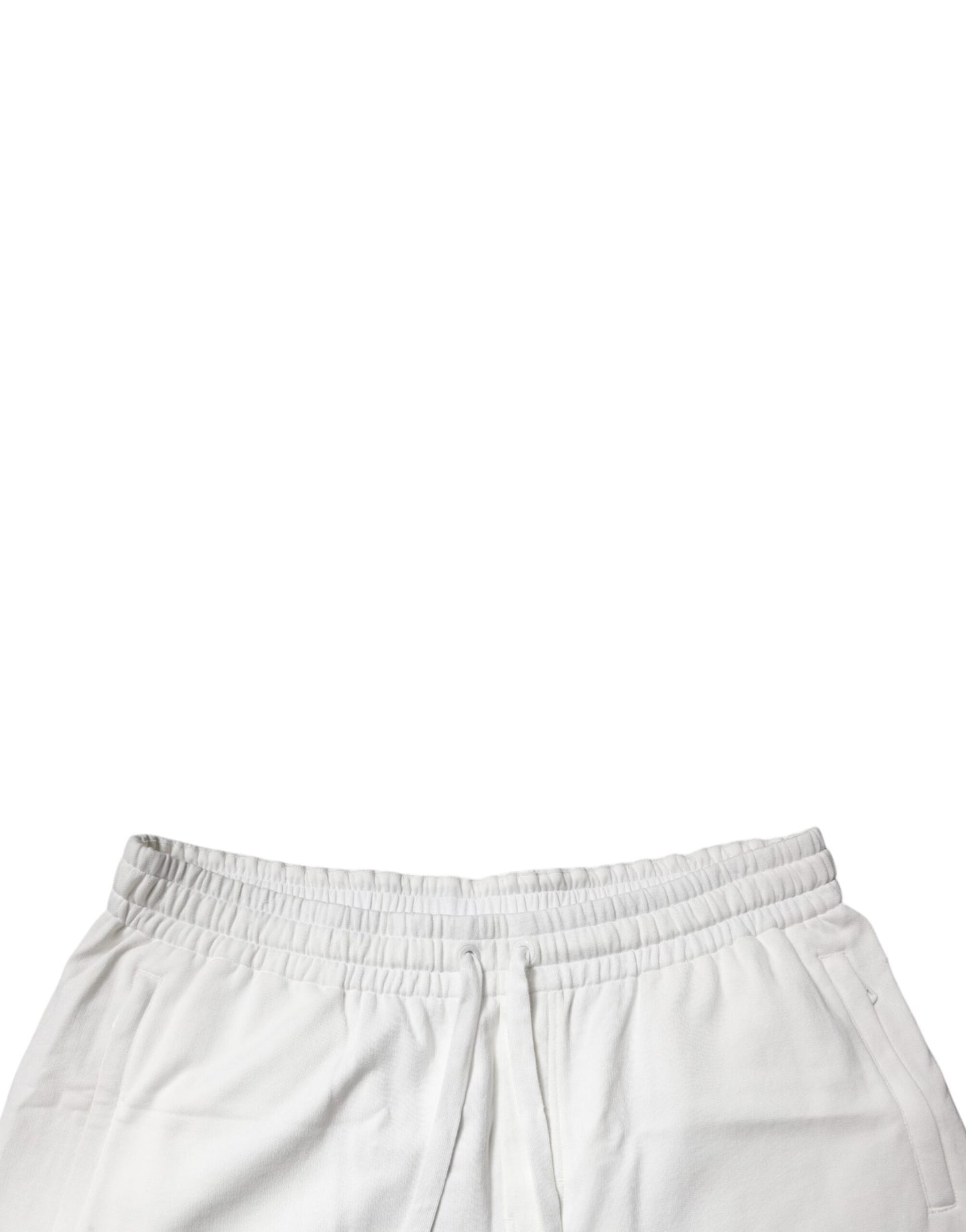 White Cotton Sweatshorts Men Bermuda Shorts