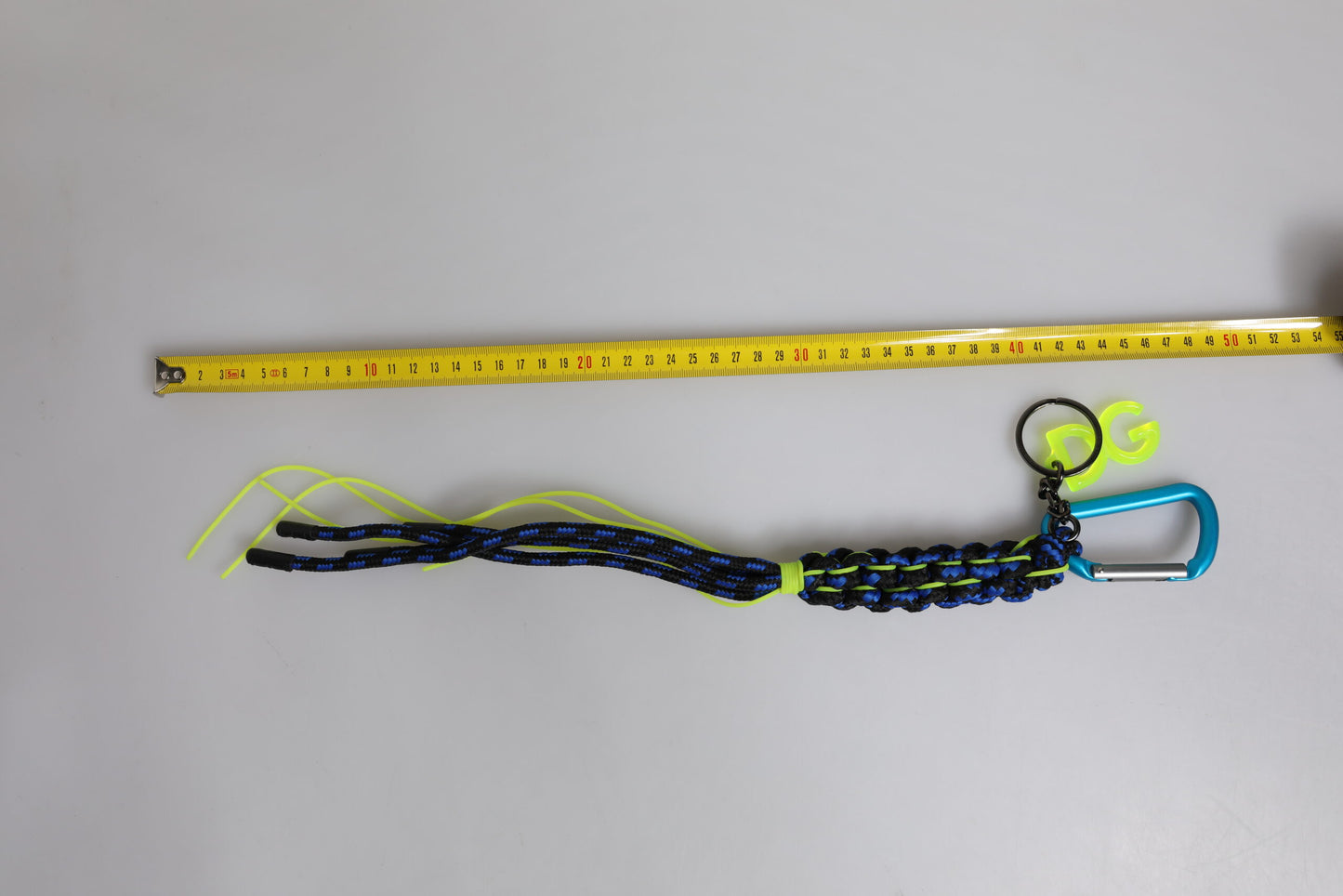 Multicolor Tape String DG Logo Keychain Polyester Keyring