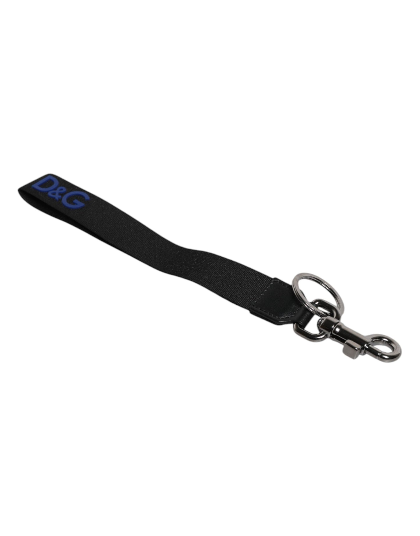 Black Logo Nylon Silver Brass Men Holder Keychain Keyring