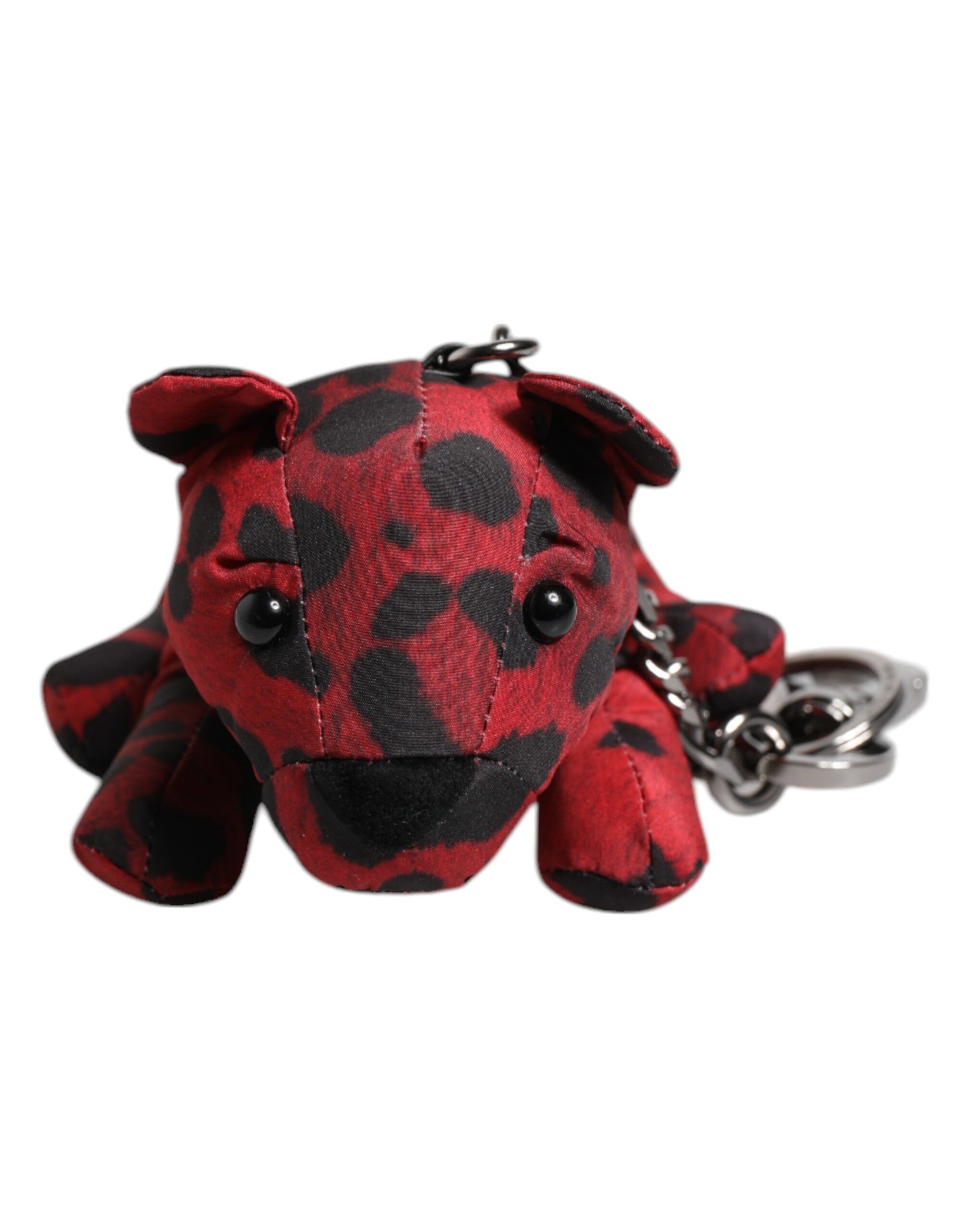 Red Black Polyester Animal Silhouette Keychain Keyring