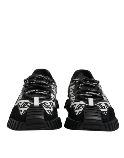 Black Logo Lace Up Low Top NS1 Sneakers Shoes