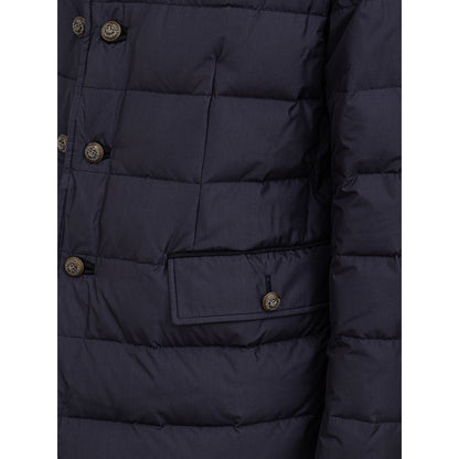 Blue Polyester Jackets & Coat