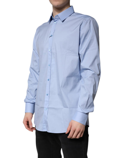 Light Blue Cotton GOLD Dress Formal Shirt