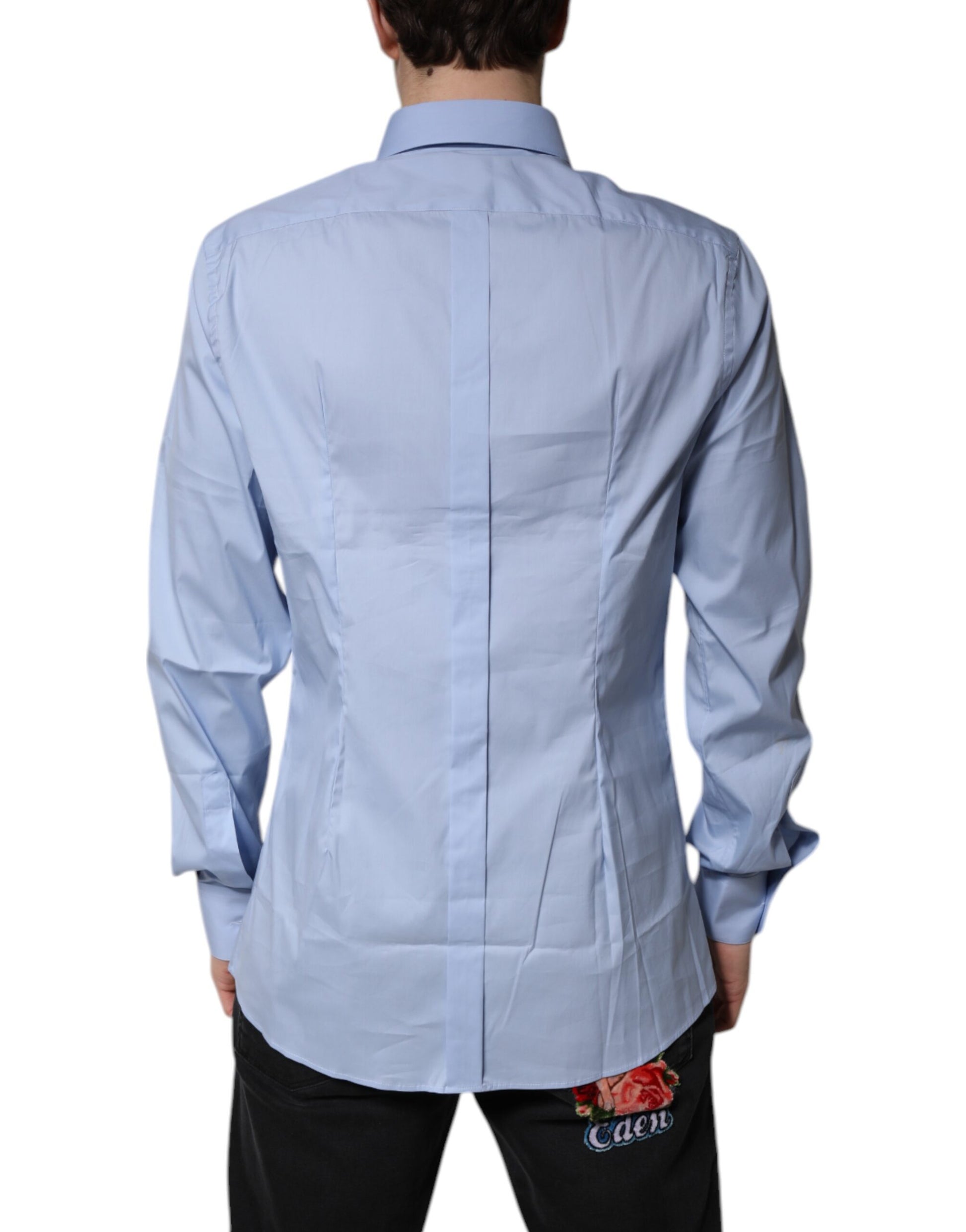Light Blue Cotton GOLD Dress Formal Shirt
