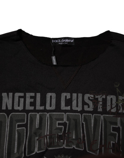 Black DG Heaven Crew Neck Pullover Sweater