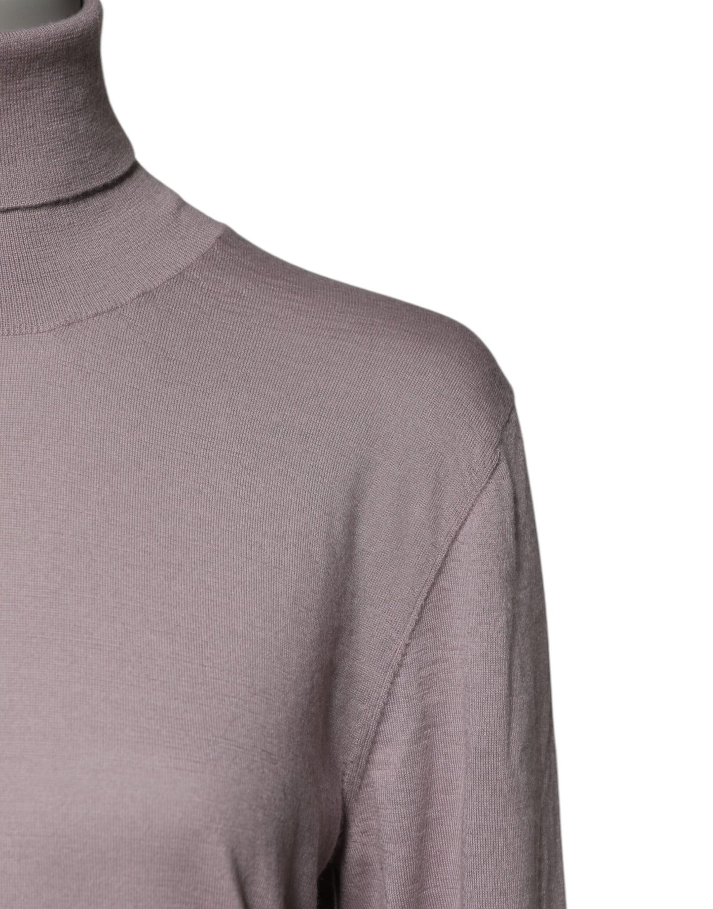 Brown Cashmere Turtleneck Pullover Sweater