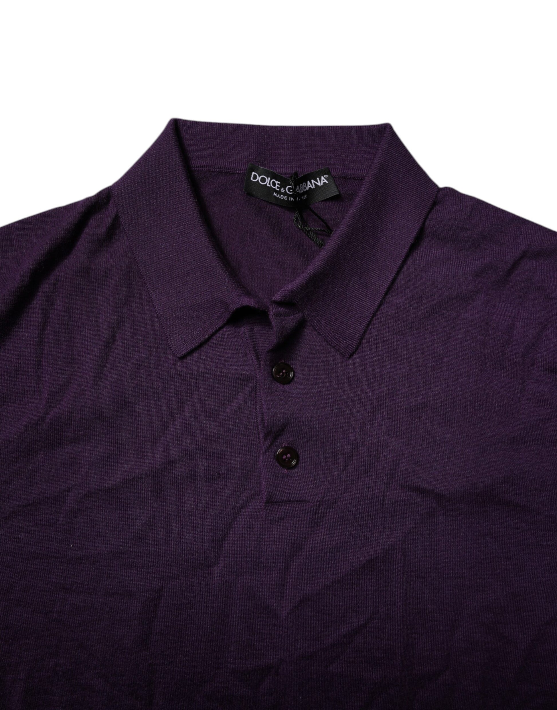 Violet Cashmere Collared Polo T-shirt