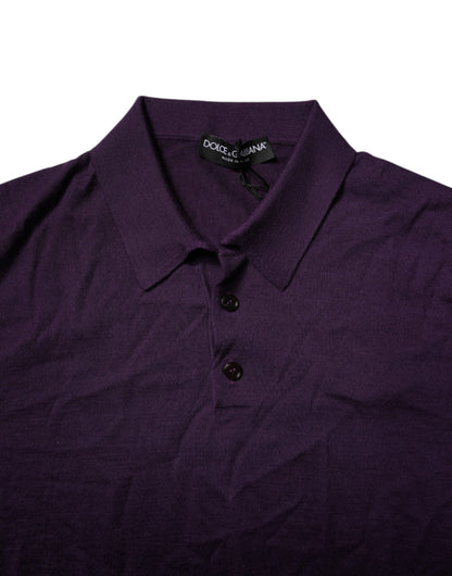 Violet Cashmere Collared Polo T-shirt