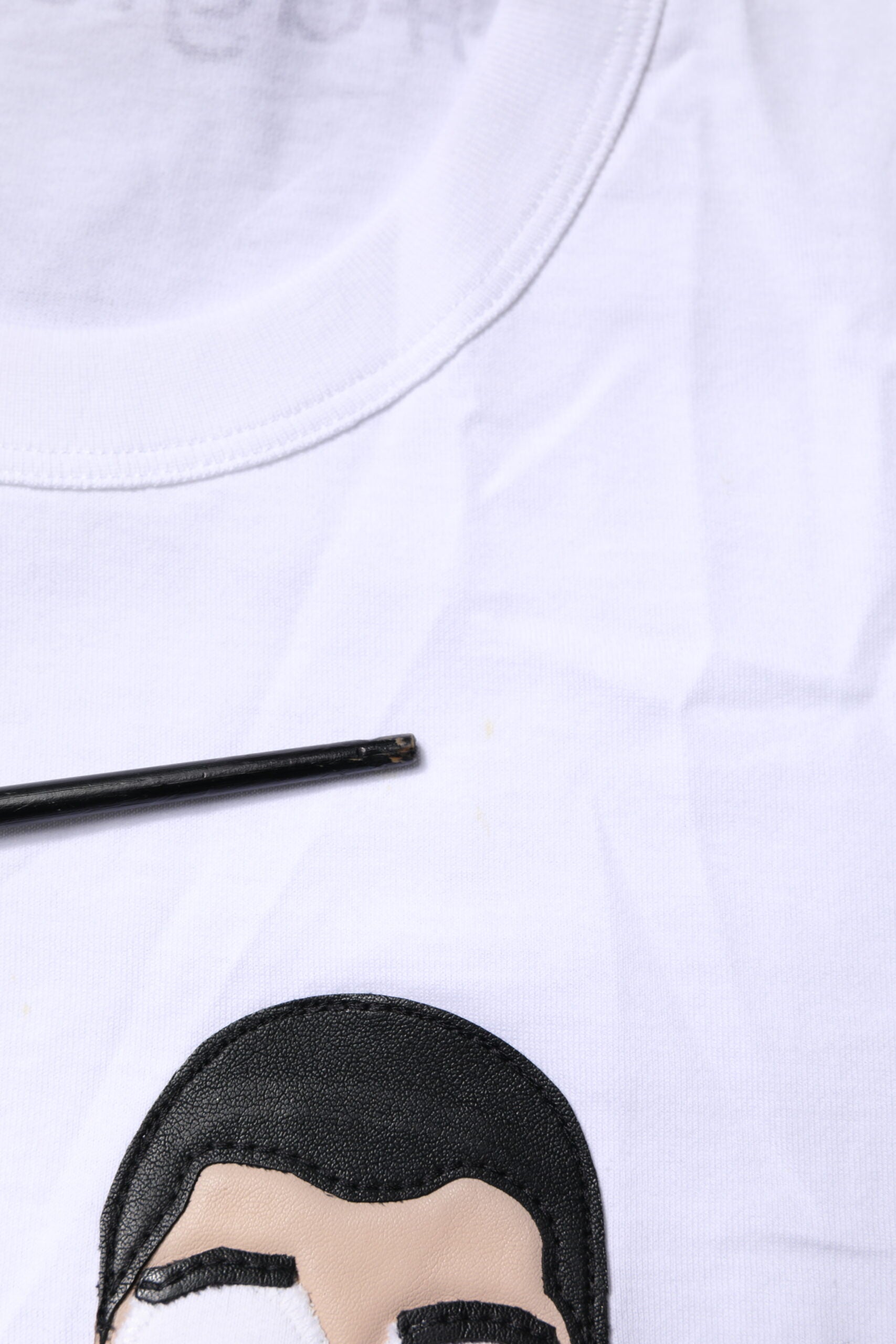 White #DGFamily Cotton Crew Neck T-shirt