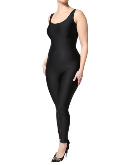 Black Sleeveless Bodycon Women Jumpsuit Dress