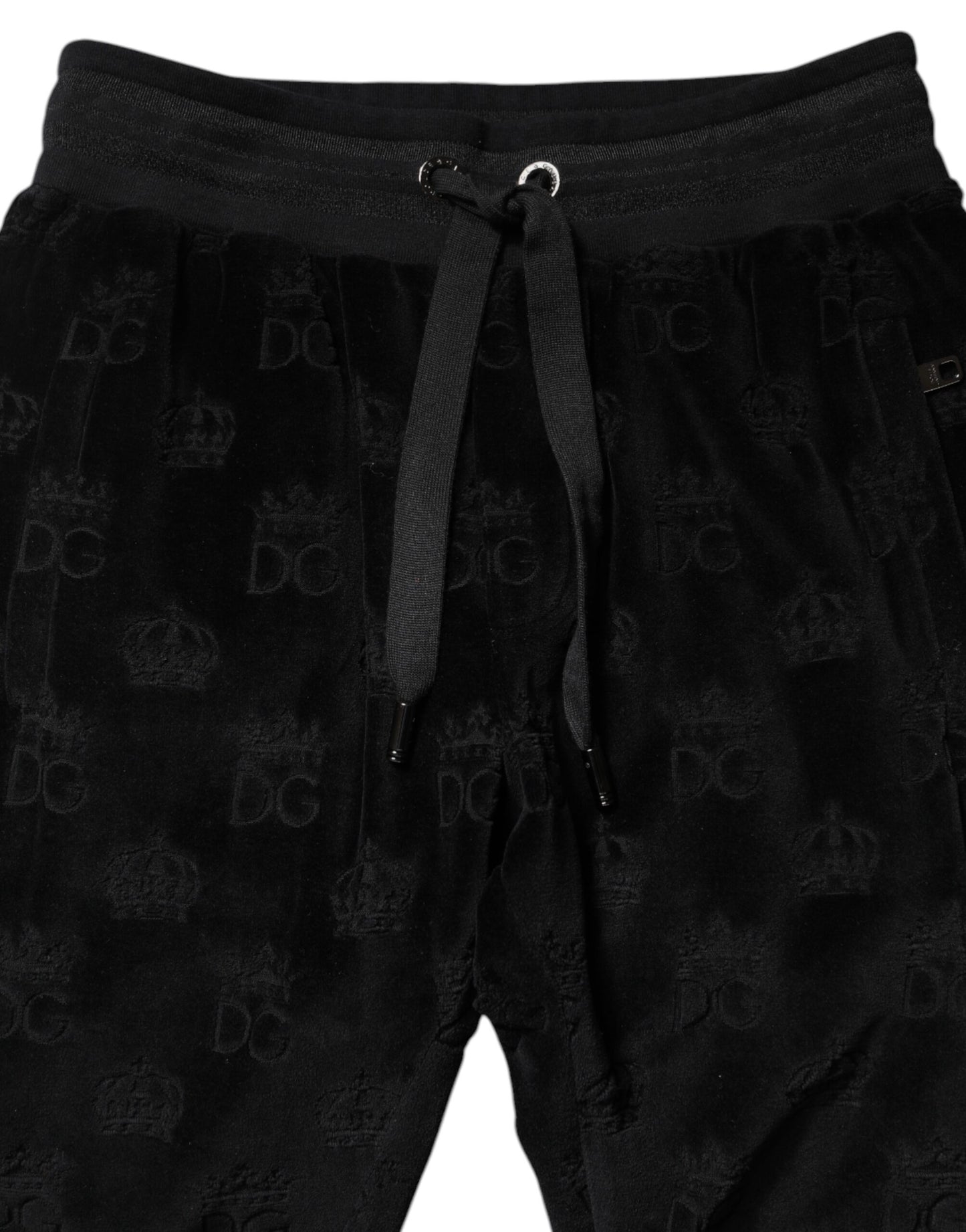 Black All-Over DG Logo Print Jogger Pants