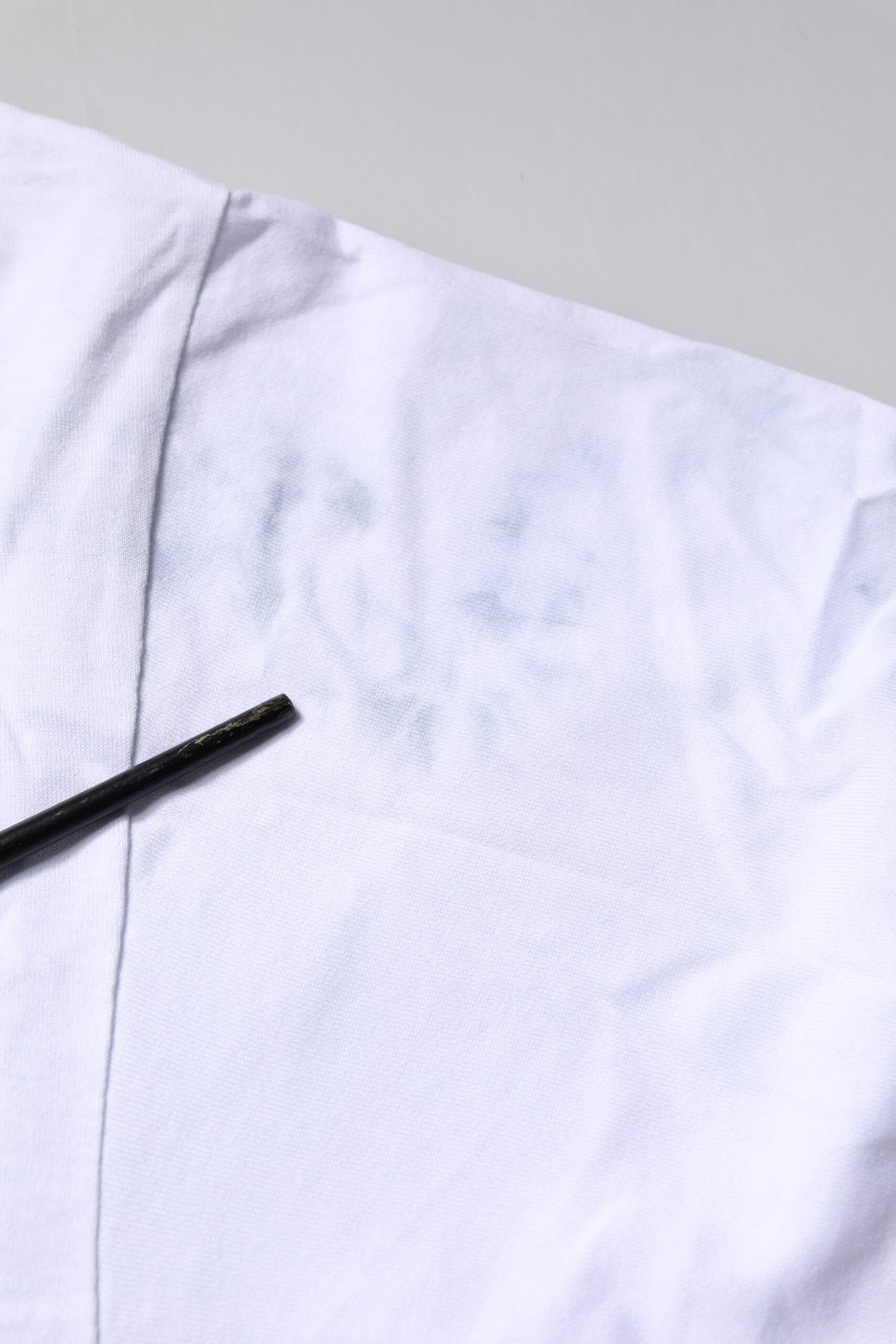 White Print Lace-Up Cotton Crew Neck T-shirt