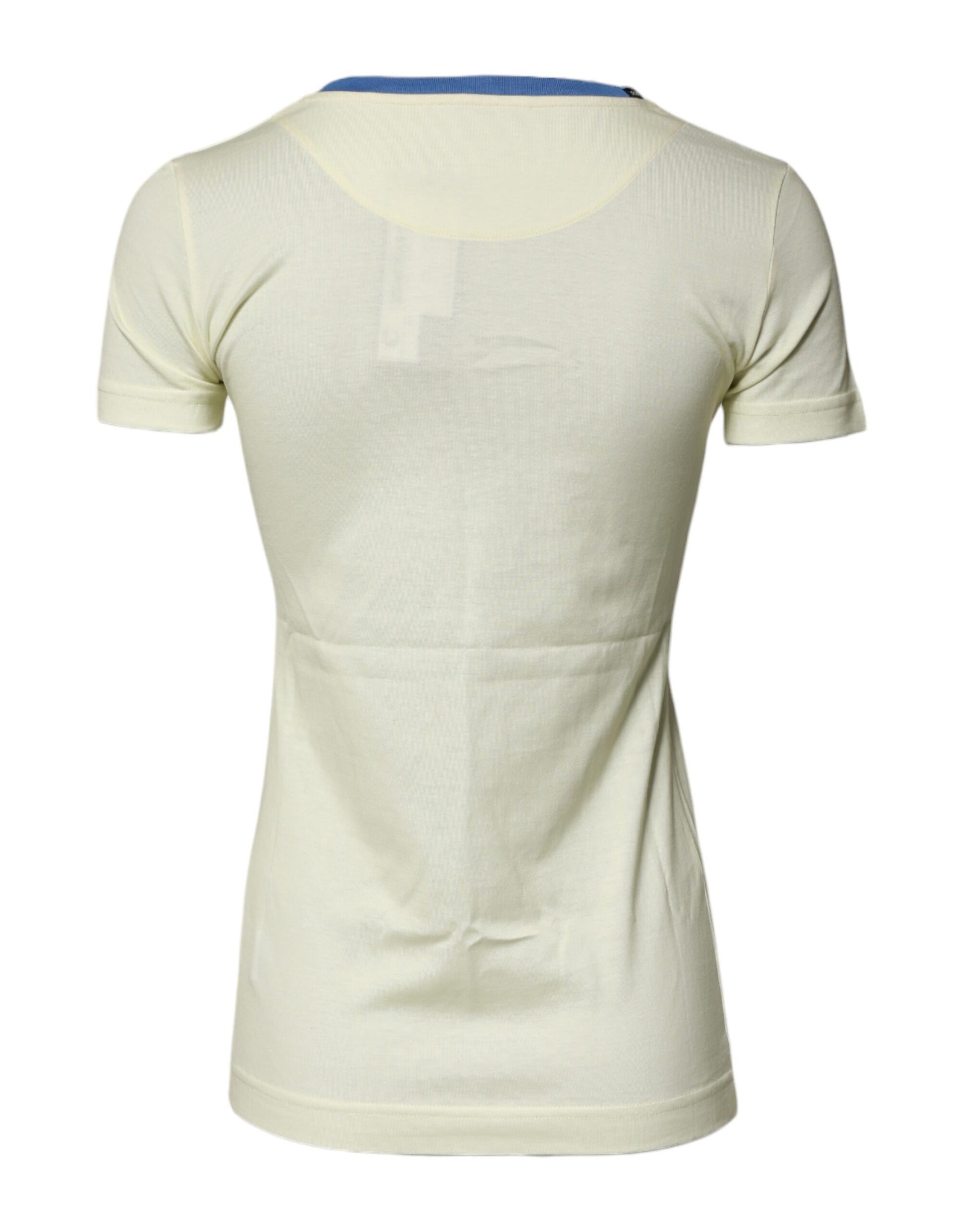 Light Yellow Cotton Short Sleeve T-shirt