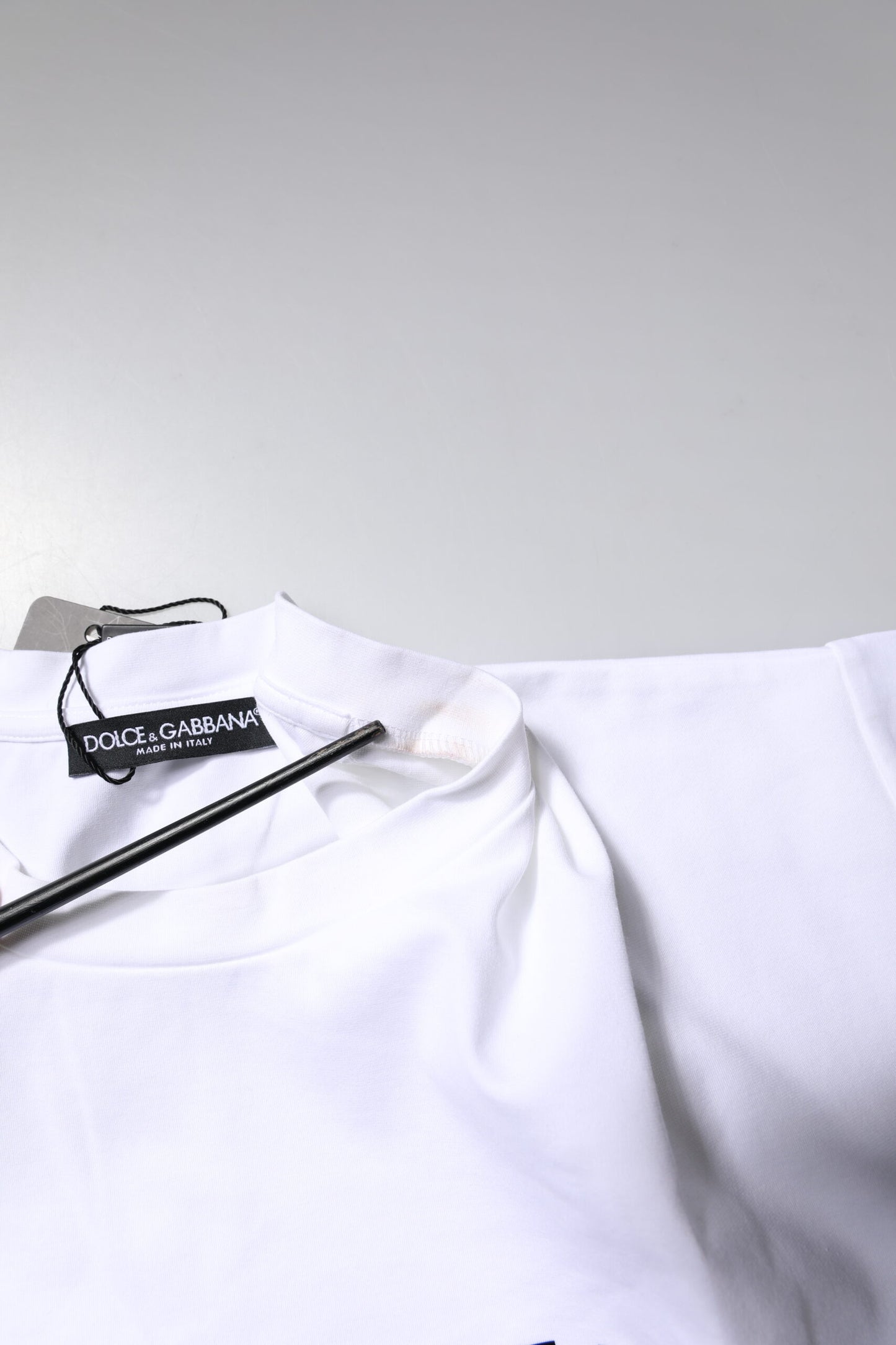 White Bellissima Cotton Crew Neck T-shirt