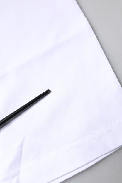 White Bellissima Cotton Crew Neck T-shirt