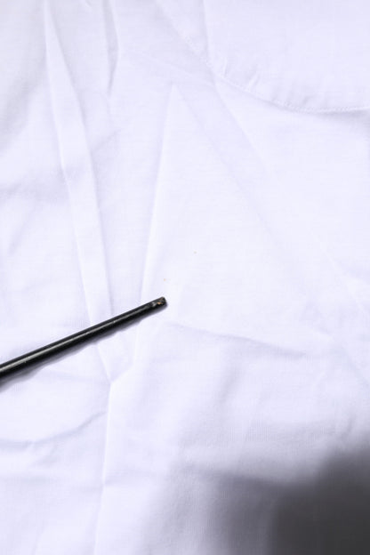 White Cotton Sleeveless Printed Tank T-shirt