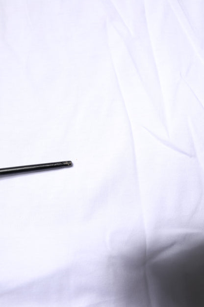 White Cotton Sleeveless Printed Tank T-shirt