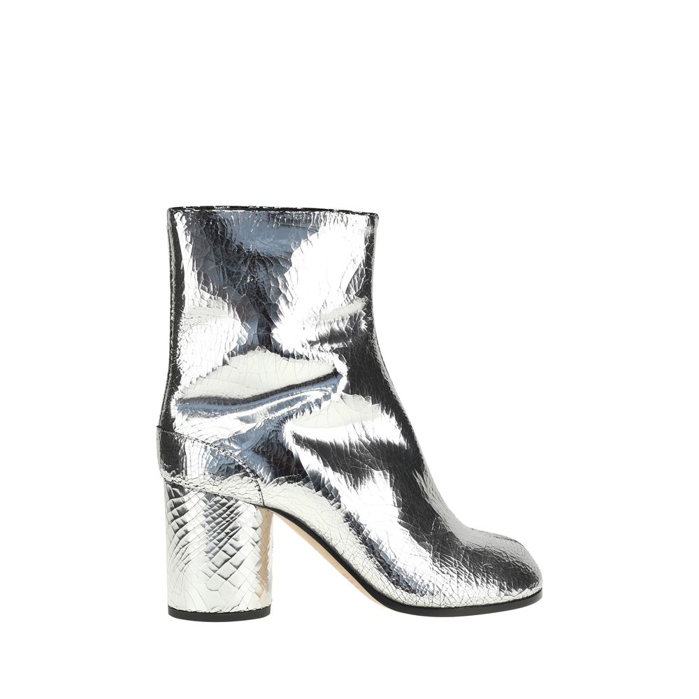 Gray Calf Leather Bos Taurus Ankle Boots