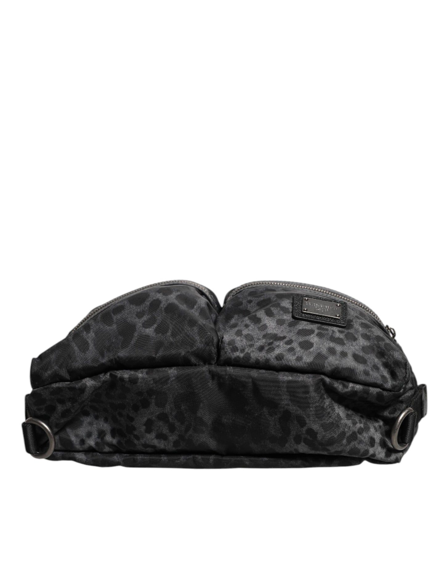 Black Gray Leopard DG Logo Belt Waist Fanny Pack Bag
