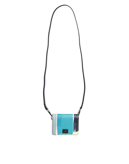 Multicolor Leather DG Logo Bifold Card Holder Wallet