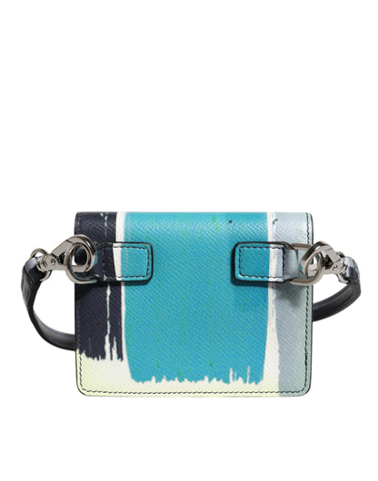 Multicolor Leather DG Logo Bifold Card Holder Wallet