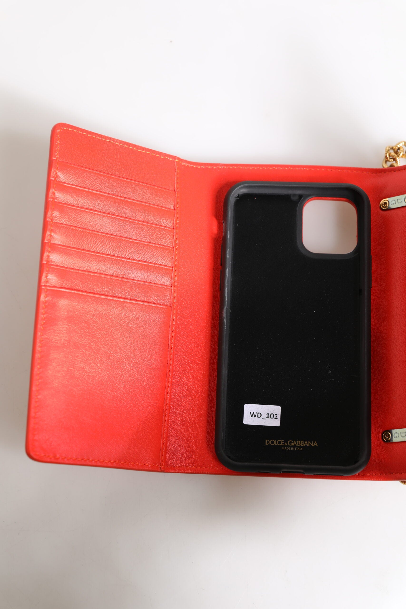 Red Leather Quilted Devotion Crossbody Phone Cover Bag