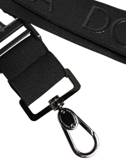 Black Stretch Polyester Rubberised DG Logo Keychain