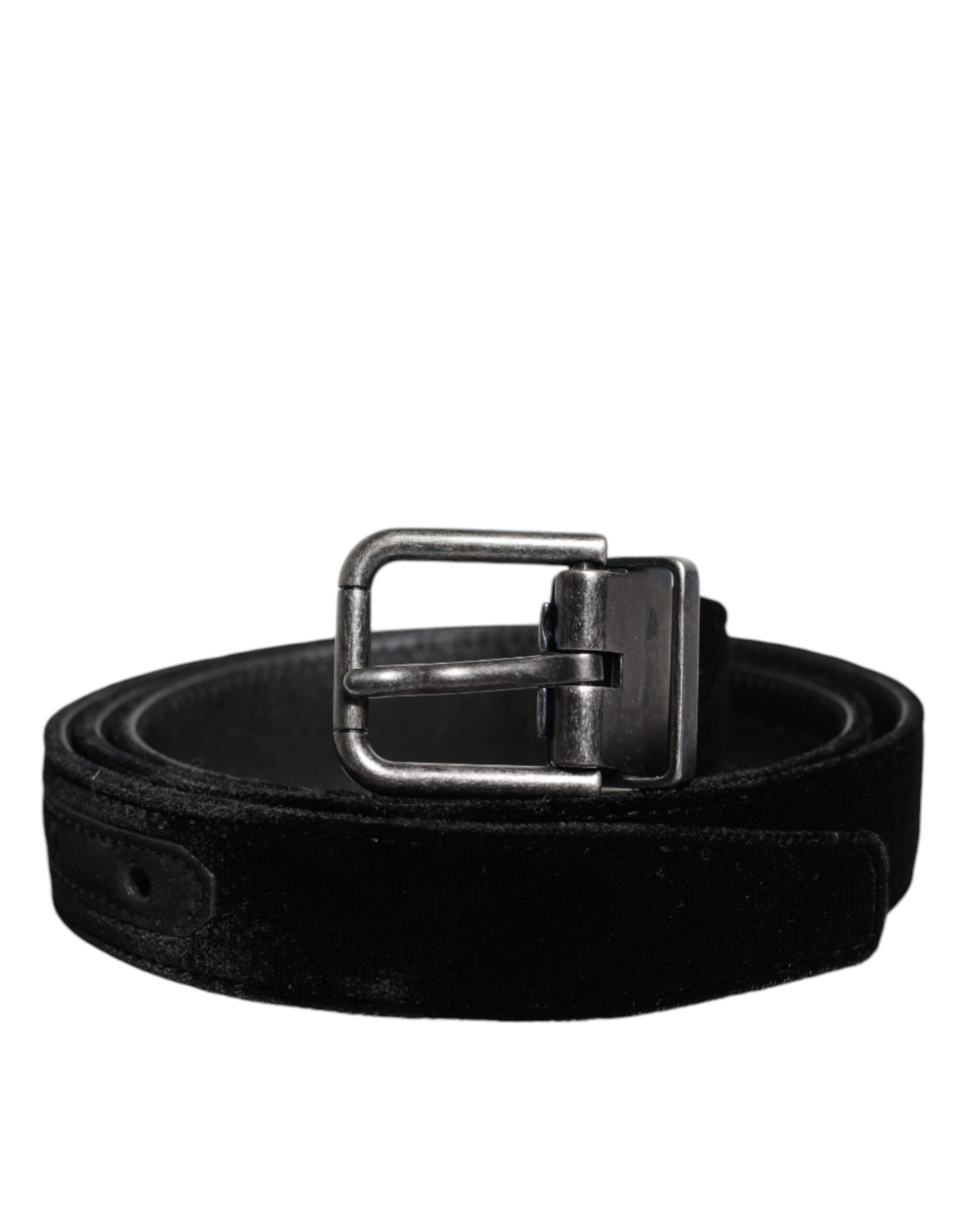 Black Leather Metal Buckle Classic Belt