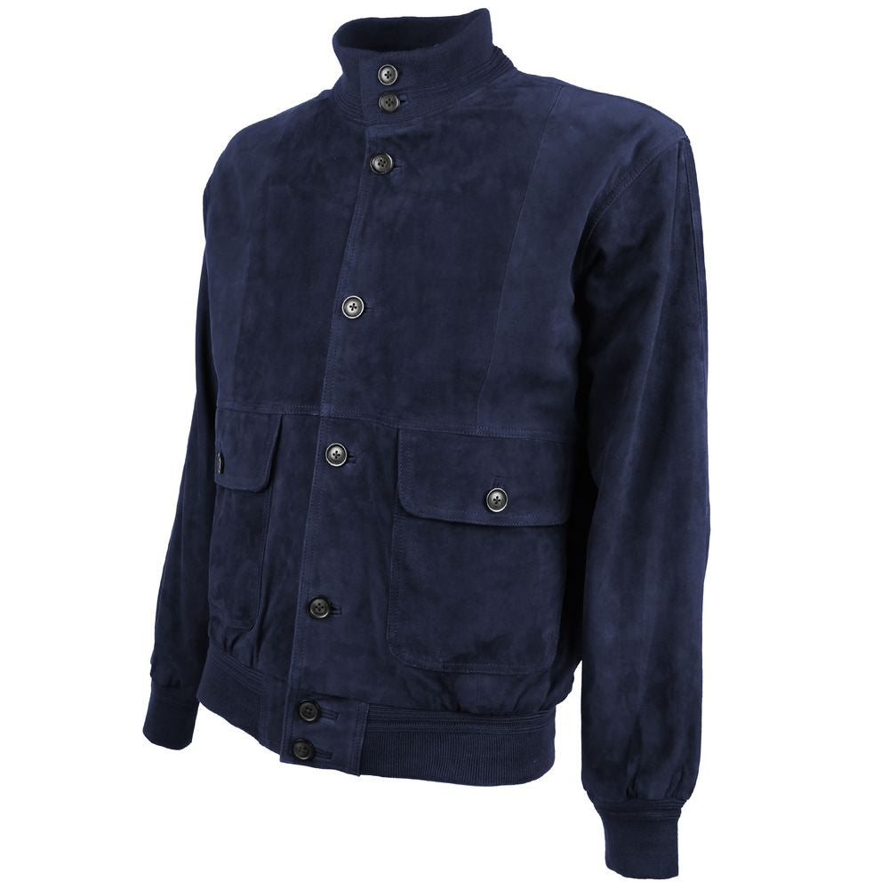 Blue Calfskin Jacket
