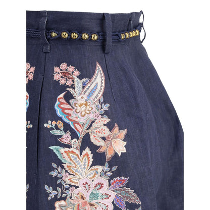 White Linen Bermuda Shorts