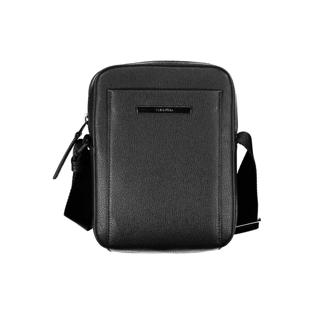 Black Polyester Shoulder Bag