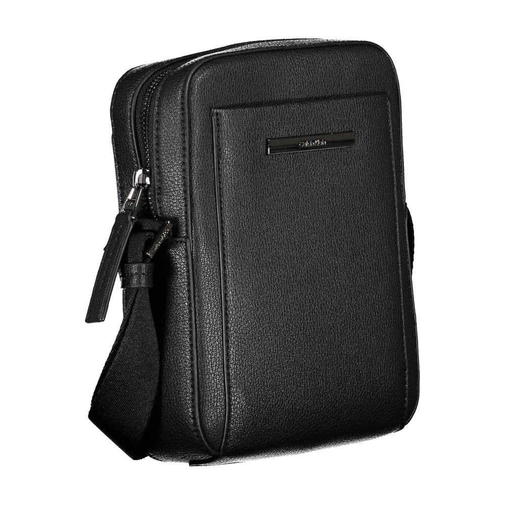 Black Polyester Shoulder Bag