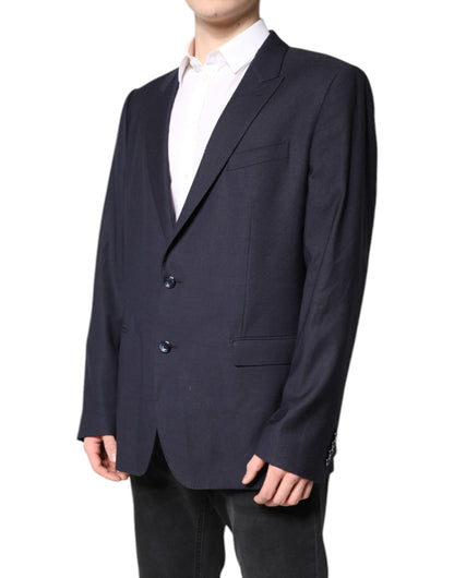 Black Wool Single Breasted Coat Blazer Suit