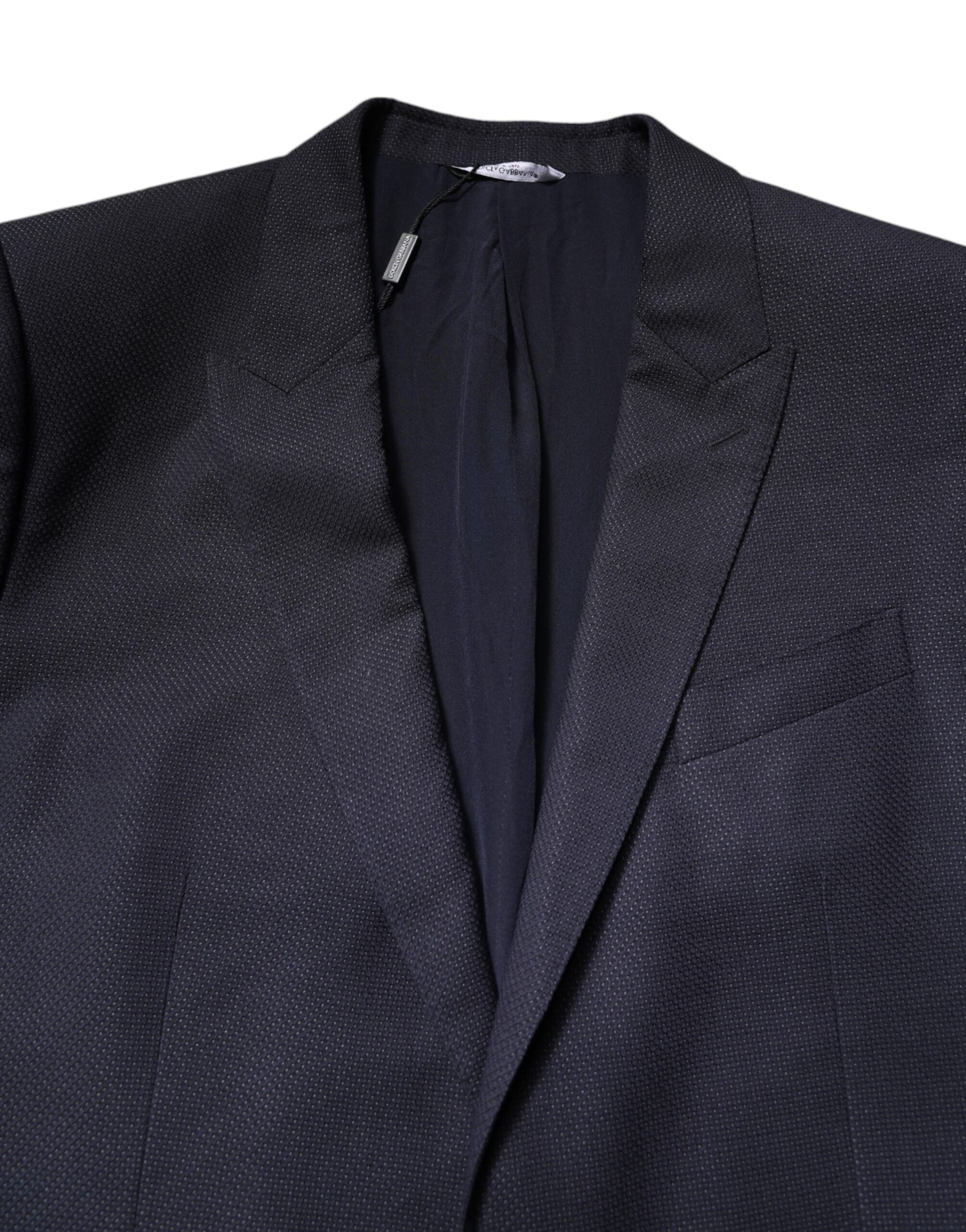 Black Wool Single Breasted Coat Blazer Suit