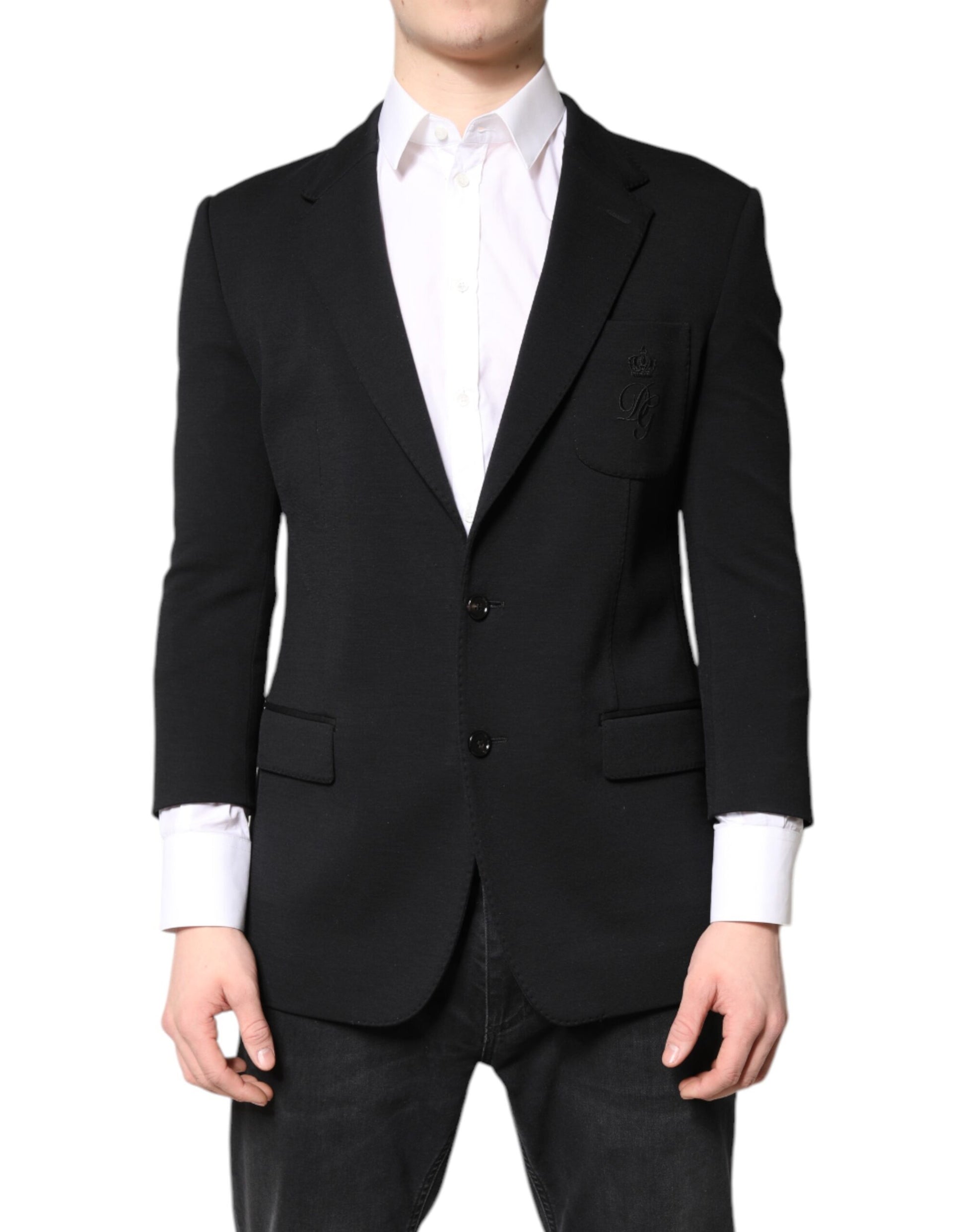 Black Single Breasted Men Coat Blazer Suit