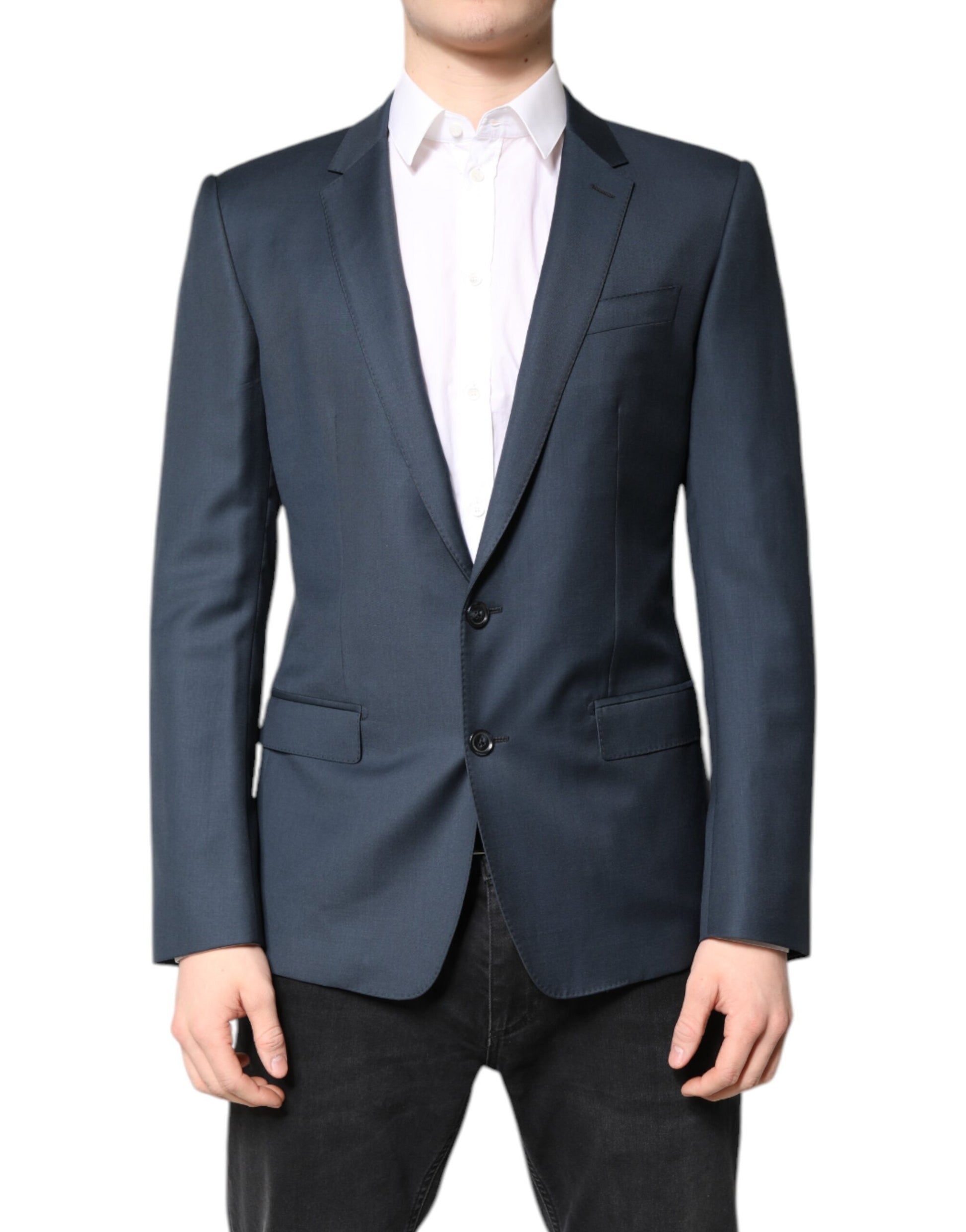 Blue Single Breasted Men Coat MARTINI Blazer