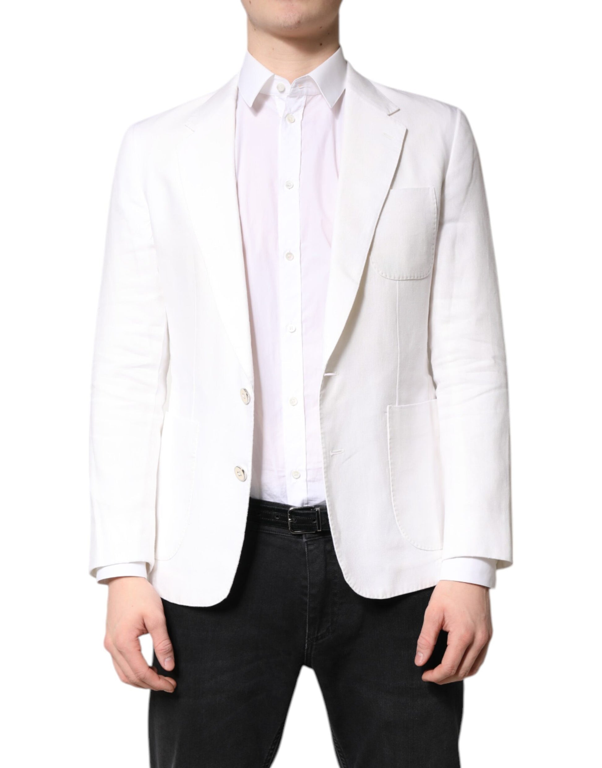 White Single Breasted Men Coat Blazer Suit