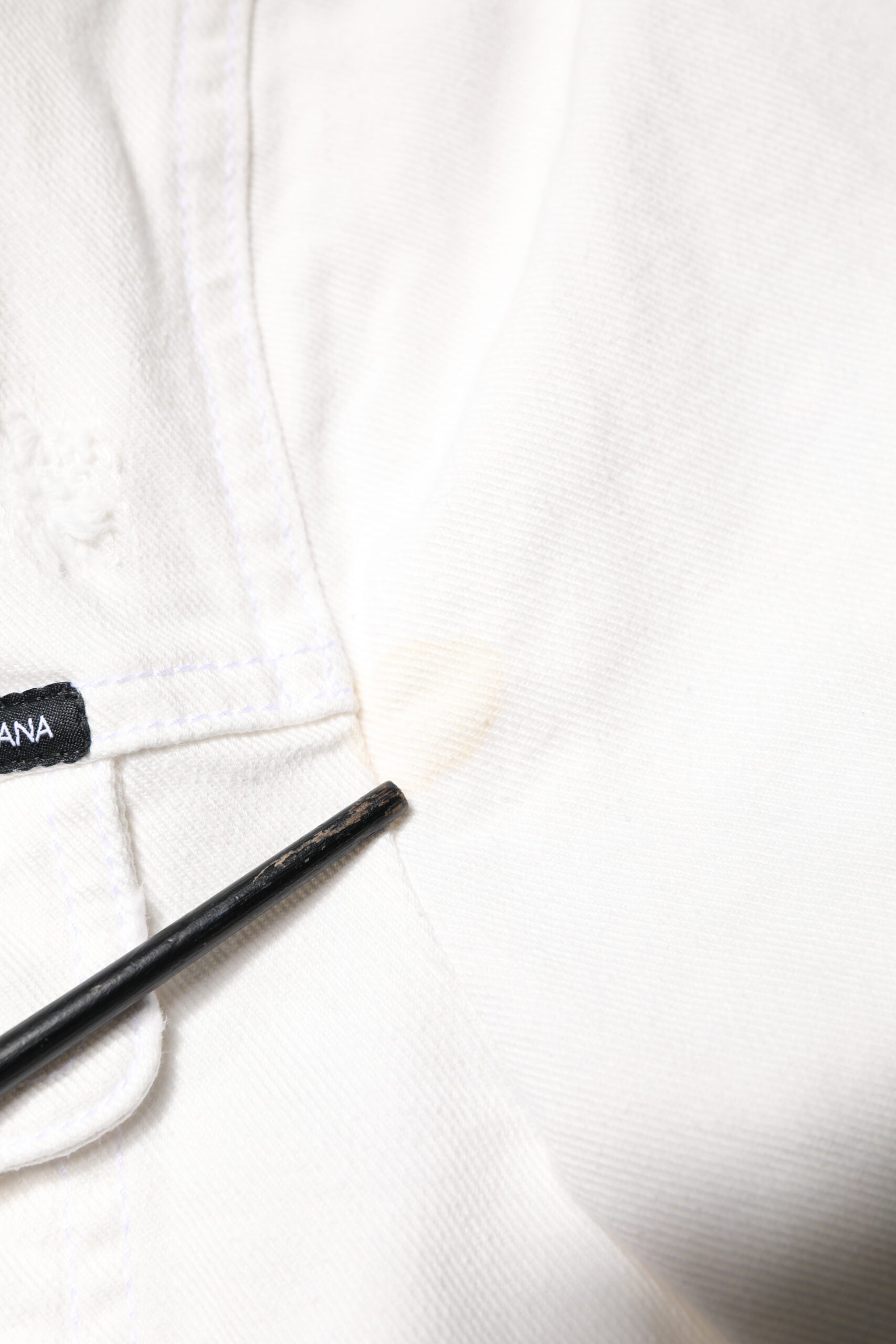 White Graffiti Cotton Stretch Denim Jacket