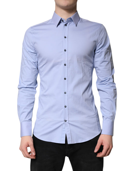 Light Blue Cotton SICILIA Dress Formal Shirt