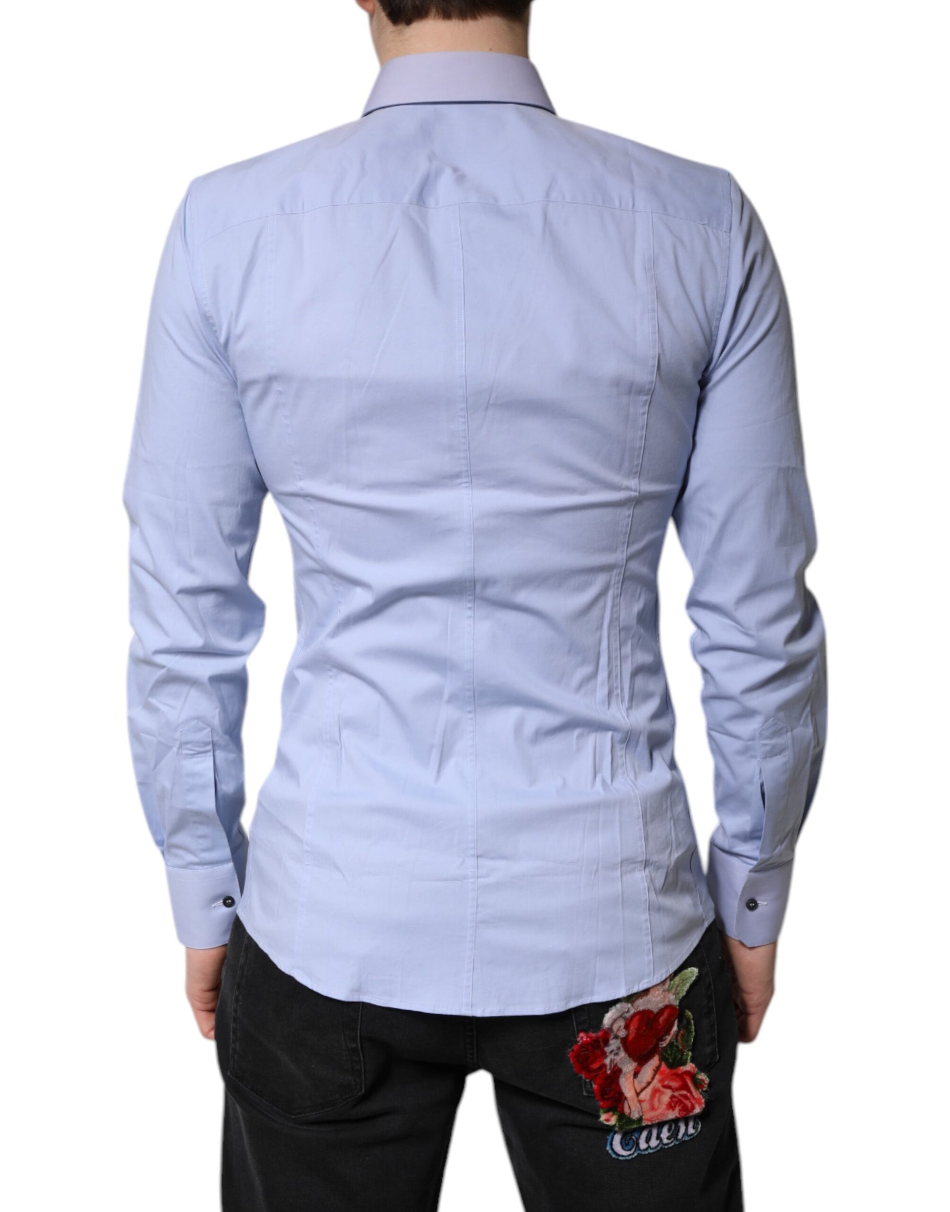 Light Blue Cotton SICILIA Dress Formal Shirt