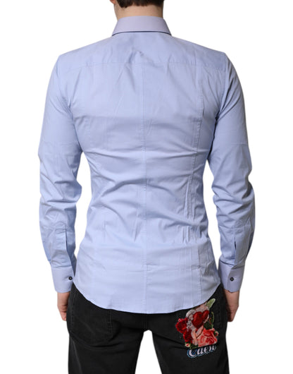 Light Blue Cotton SICILIA Dress Formal Shirt