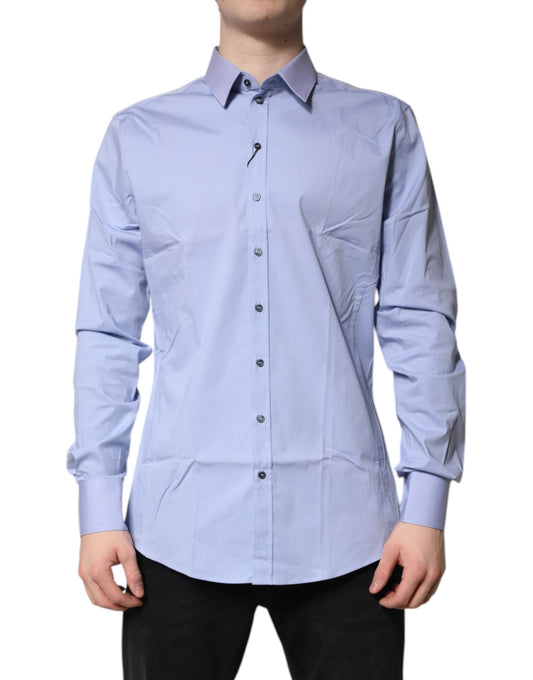 Light Blue Cotton SICILIA Dress Formal Shirt