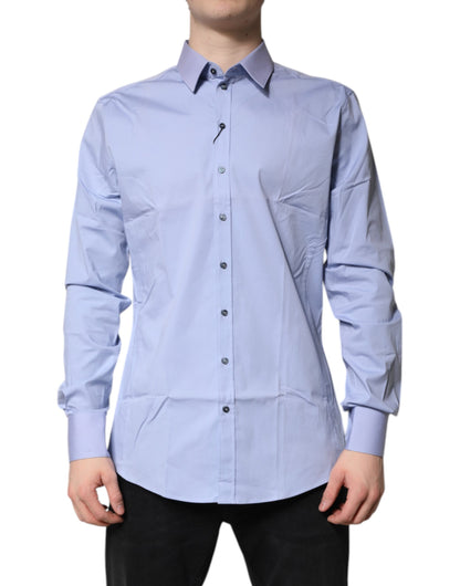 Light Blue Cotton SICILIA Dress Formal Shirt