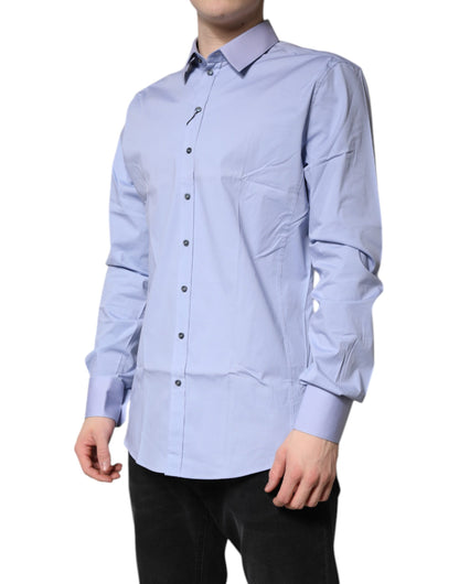 Light Blue Cotton SICILIA Dress Formal Shirt