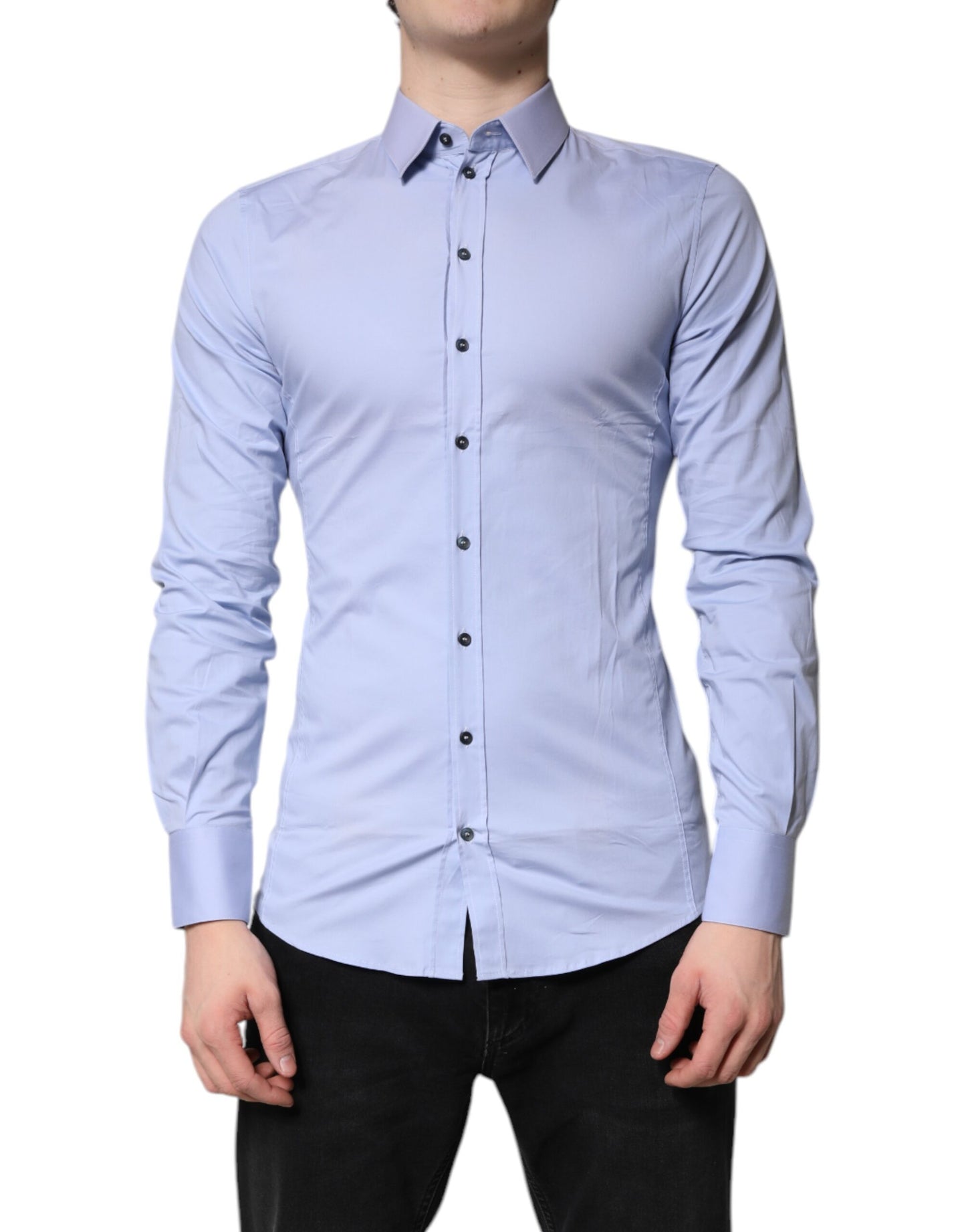 Light Blue Cotton SICILIA Dress Formal Shirt