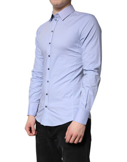 Light Blue Cotton SICILIA Dress Formal Shirt