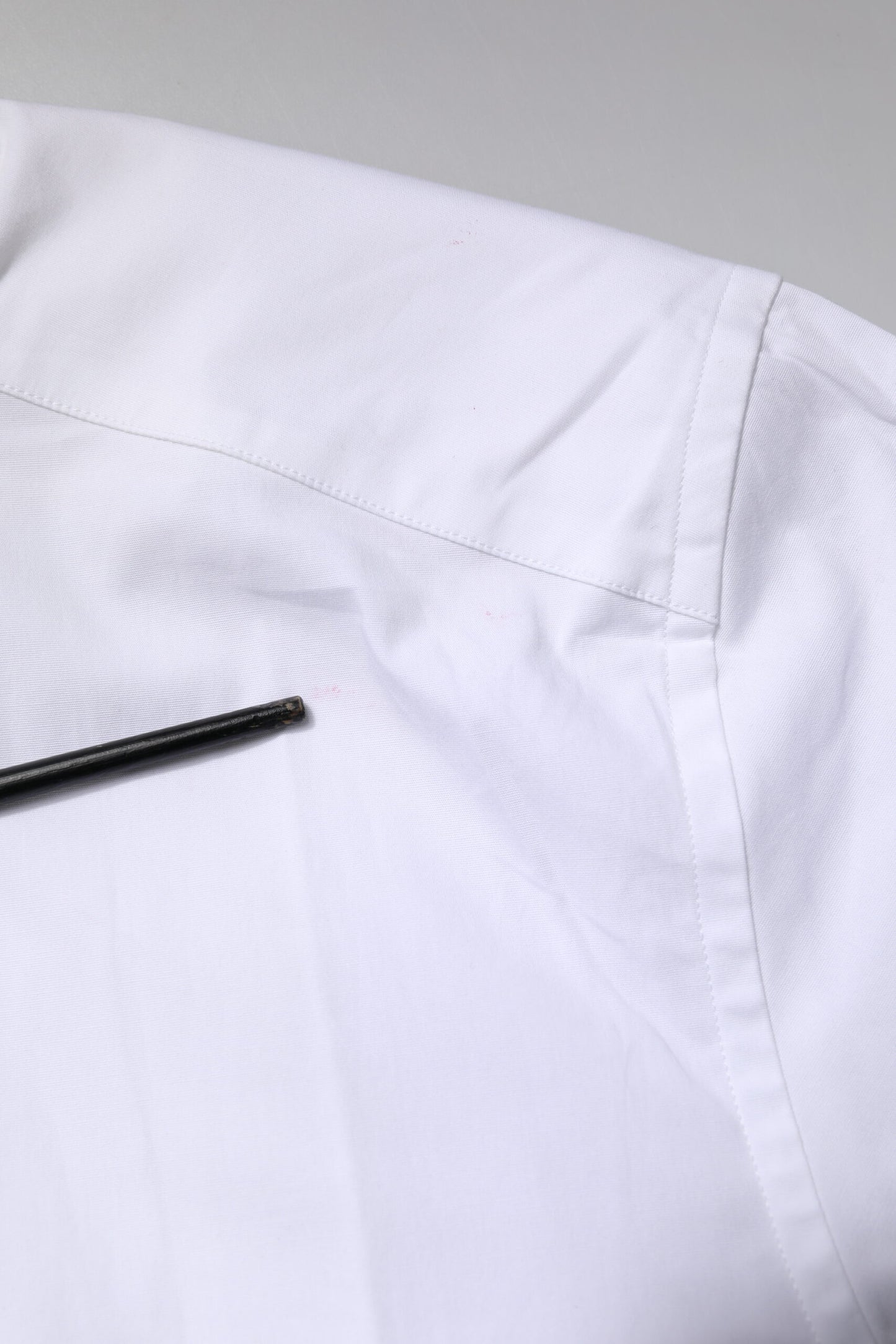 White Cotton Stretch GOLD Dress Formal Shirt