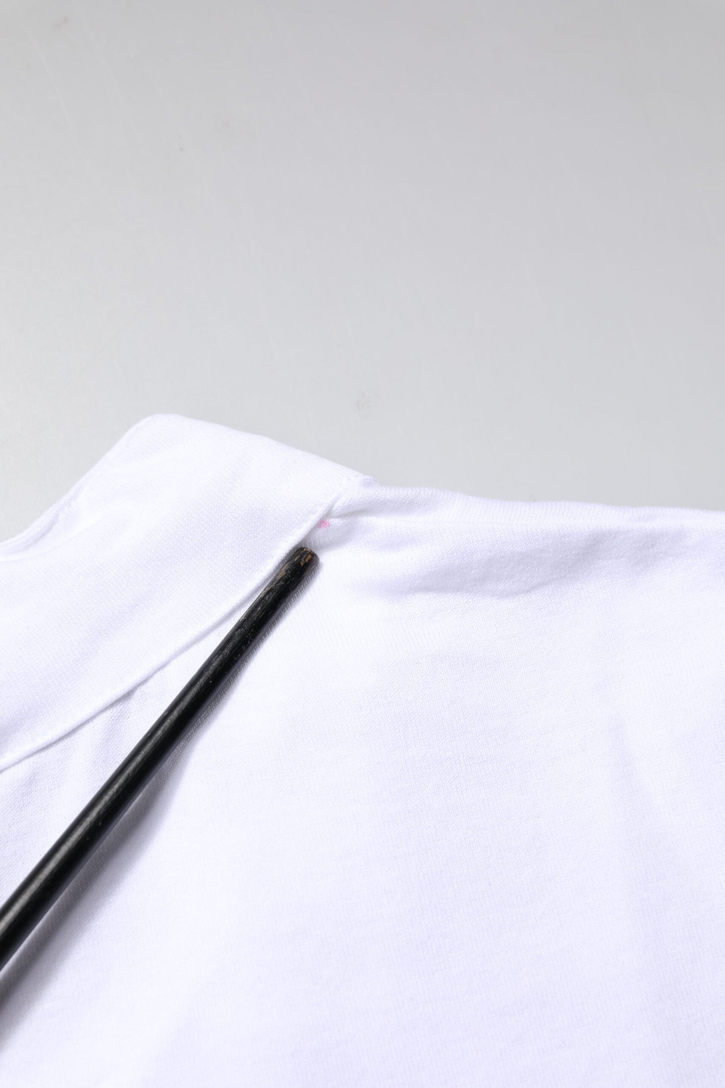 White Logo Crown Cotton Crew Neck T-shirt